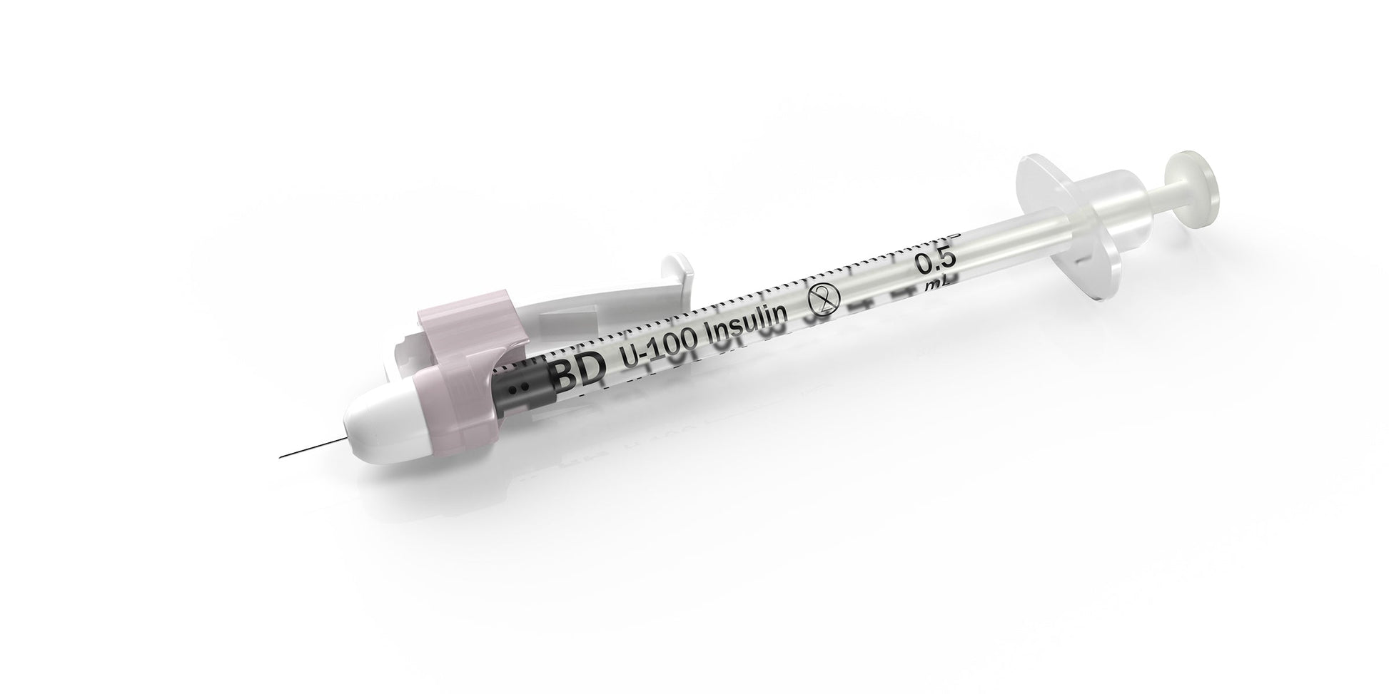 BD Safety Glide™ + 1ml 29G 12.7mm Insulin Syringe - Pack of 100