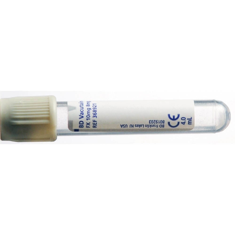 BD Vacutainer 4ml Glucose Analysis Tubes (100)