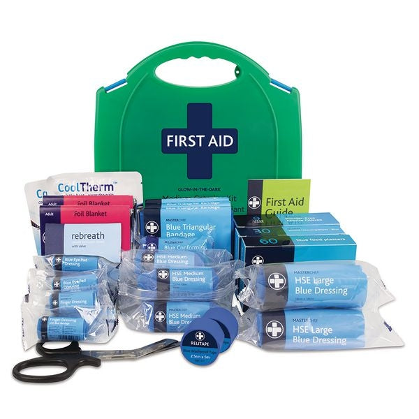 BS8599-1 Medium Catering First Aid Kit in Glow In The Dark Aura Box