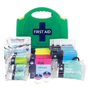 BS8599-1 Medium Workplace First Aid Kit in Glow In The Dark Aura Box - 3401