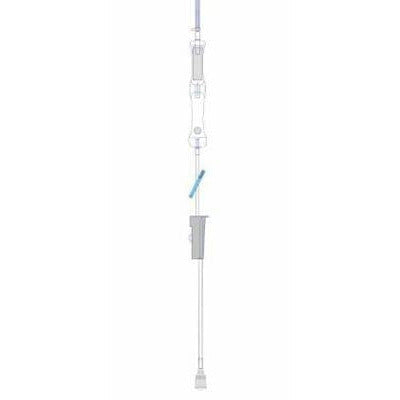 Blood pump/gravity double chamber set with Line Label