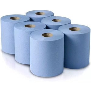 Blue Laminated Centre Feed -2ply - 50m x 168mm - Case of 6