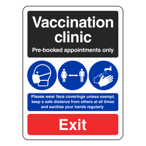 Vaccination Clinic - Exit Sign