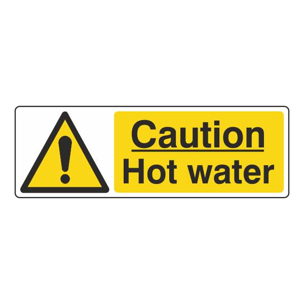 Caution Hot Water Sign