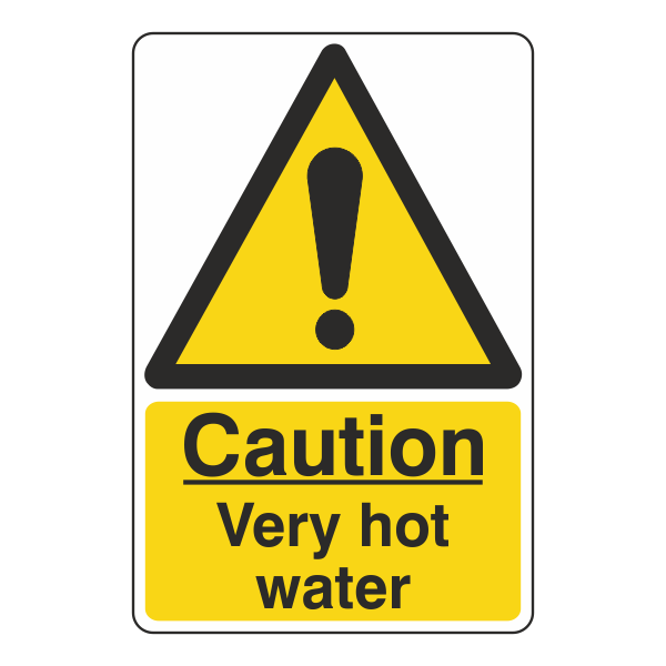 Caution Very Hot Water Sign