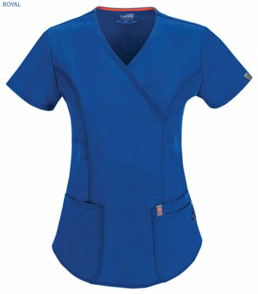 Cherokee Scrubs Mock Wrap Top