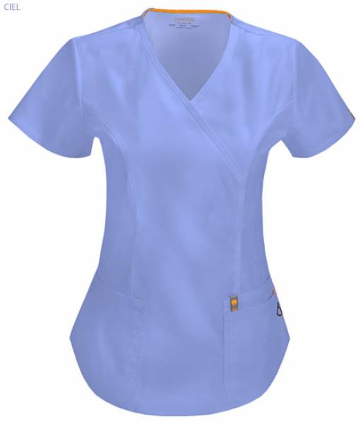 Cherokee Scrubs Mock Wrap Top