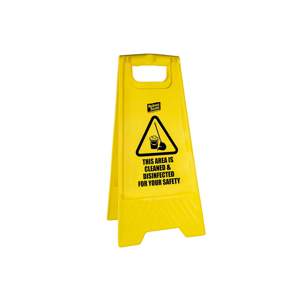 Cleaned & Disinfected Std Floor Safety Sign