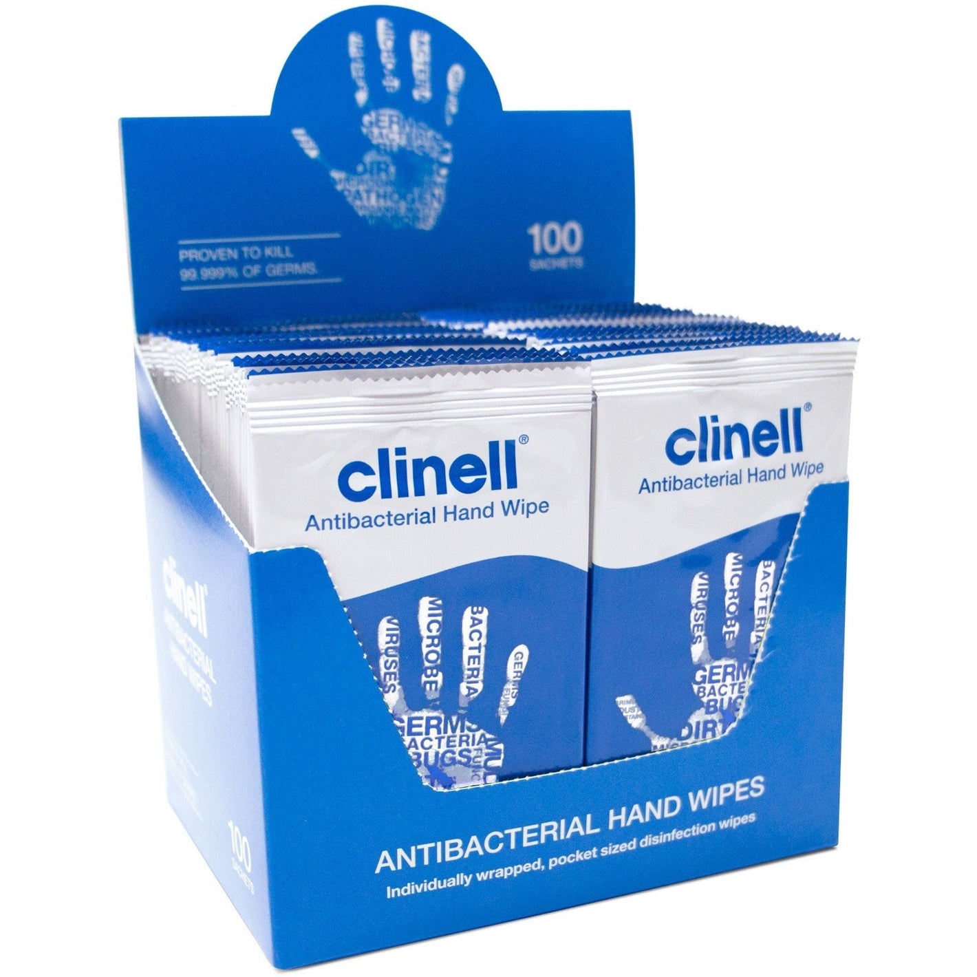 Clinell Antimicrobial Hand Wipes x 100