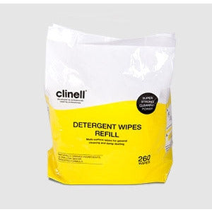 Clinell Detergent Wipes Bucket of 260 Refill