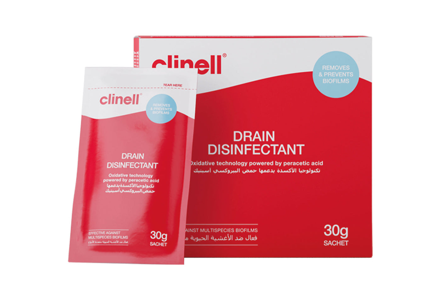 Clinell Drain Disinfectant Sachets (30g) - Box of 24