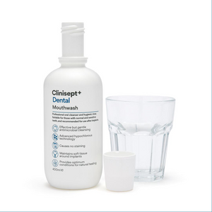 Clinisept+ Dental Mouthwash - 400ml with Integrated Cup (For Home Use)