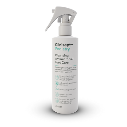 Clinisept+ Podiatry 250ml Trigger Spray Bottle (Professional & Home use)