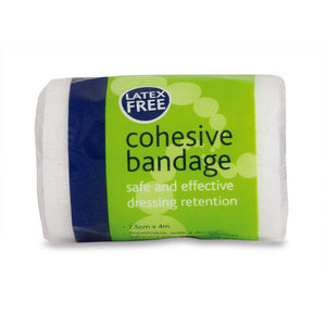 Cohesive Bandage - Latex Free White 7.5cm x 4m