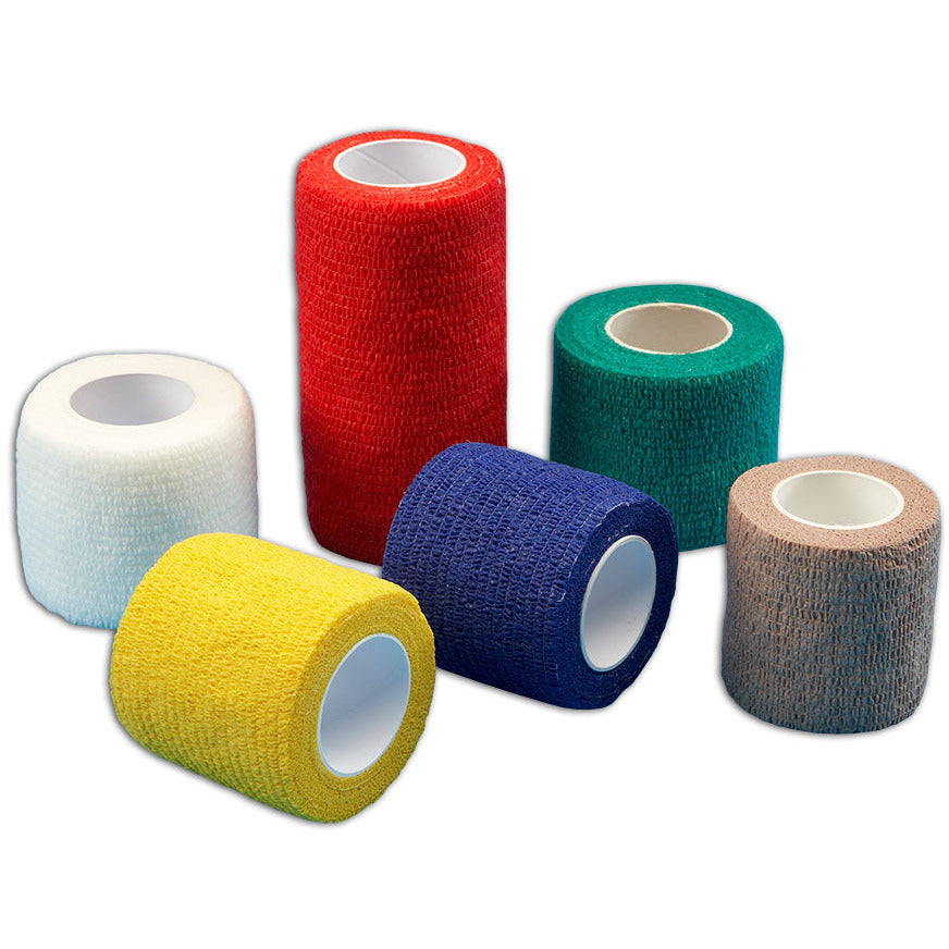 Coloured Cohesive Bandage - Blue - 5.0cm x 12