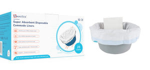 Omnitex Disposable Commode/Bed Pan Liners - Box of 20 - 2500ml