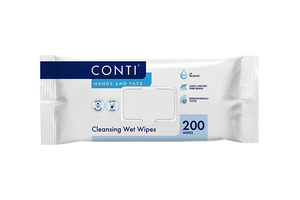 Conti Hands and Face Cleansing Wet Wipes - Lightly Fragranced - 200 Wipes