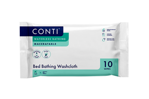 Conti® Maceratable Bed Bathing Washcloth - Fragrance Free - 10 Cloths