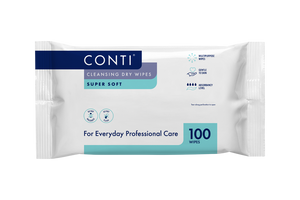 Conti® Super Soft Cleansing Dry Wipe - Small - 100x Wipes