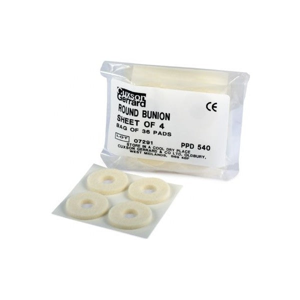 Cut Pads - Round Bunion x 36 Pads