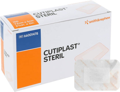 Cutiplast Sterile Post-Operative Wound Dressing - 7.2cm x 5cm - Pack of 100