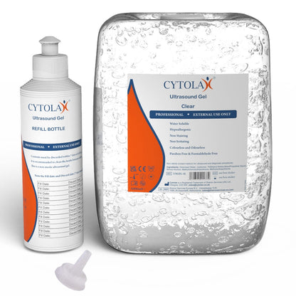 Cytolax Clear Ultrasound Gel - 5 Litre with Refill Bottle