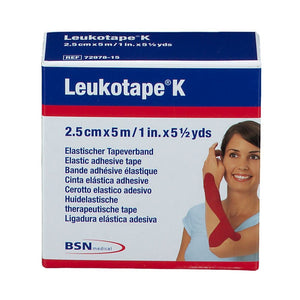 Leukotape® Kinesiology Tape 2.5cm x 5m - Red Pack of 5