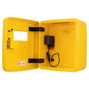 Defibstore 4000 - Defib Cabinet w/ Heater & Light - Keypad Lock - Yellow