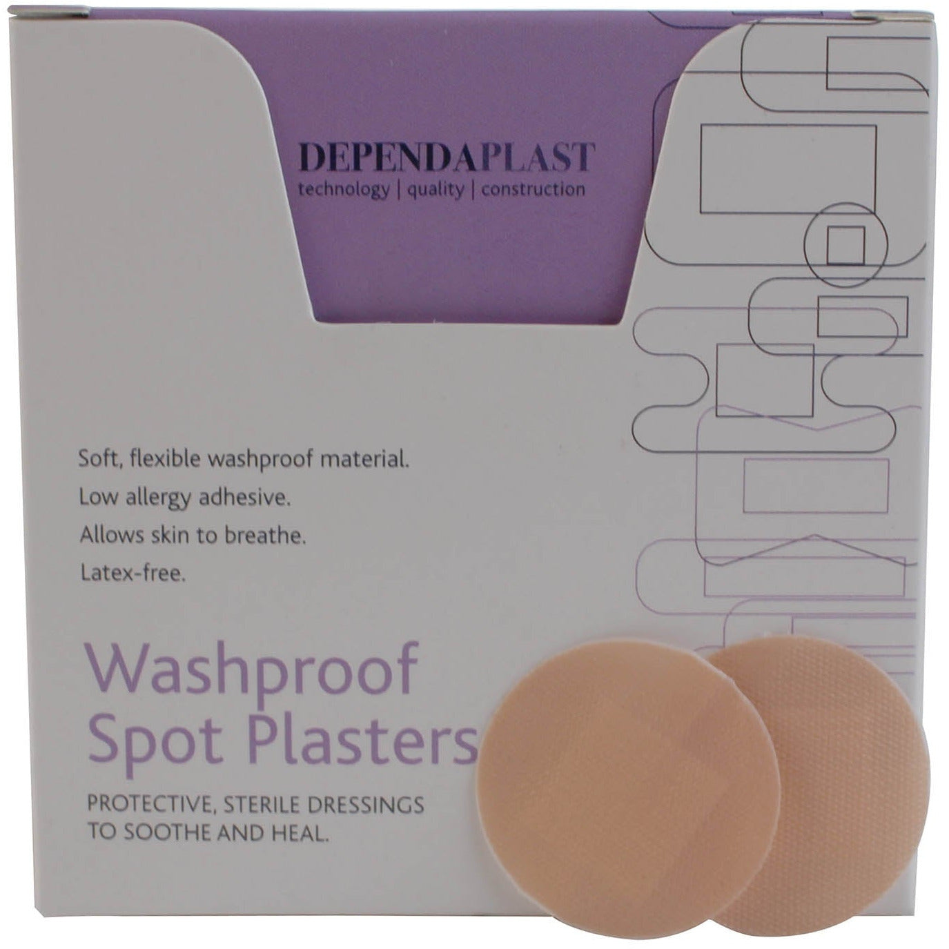 Dependaplast Washproof Spot Plasters - 2.2cm x 100