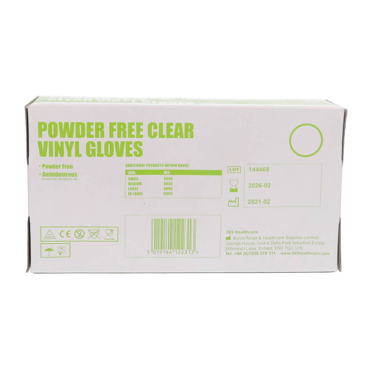 Disposable Clear Vinyl Gloves - Large - Box of 100