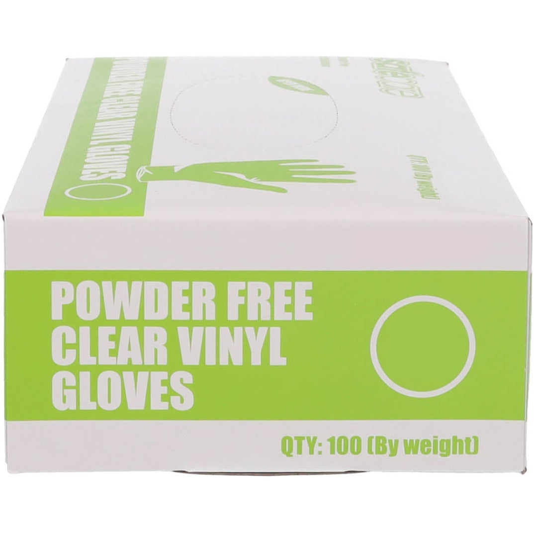 Disposable Clear Vinyl Gloves - Medium - Box of 100