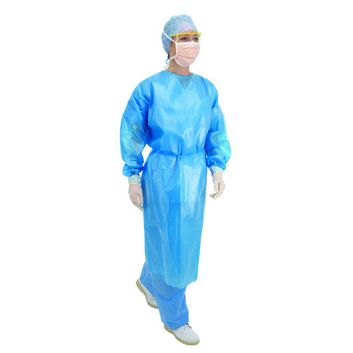 Disposable/Single Use Protection Gown with Long Sleeves x 50