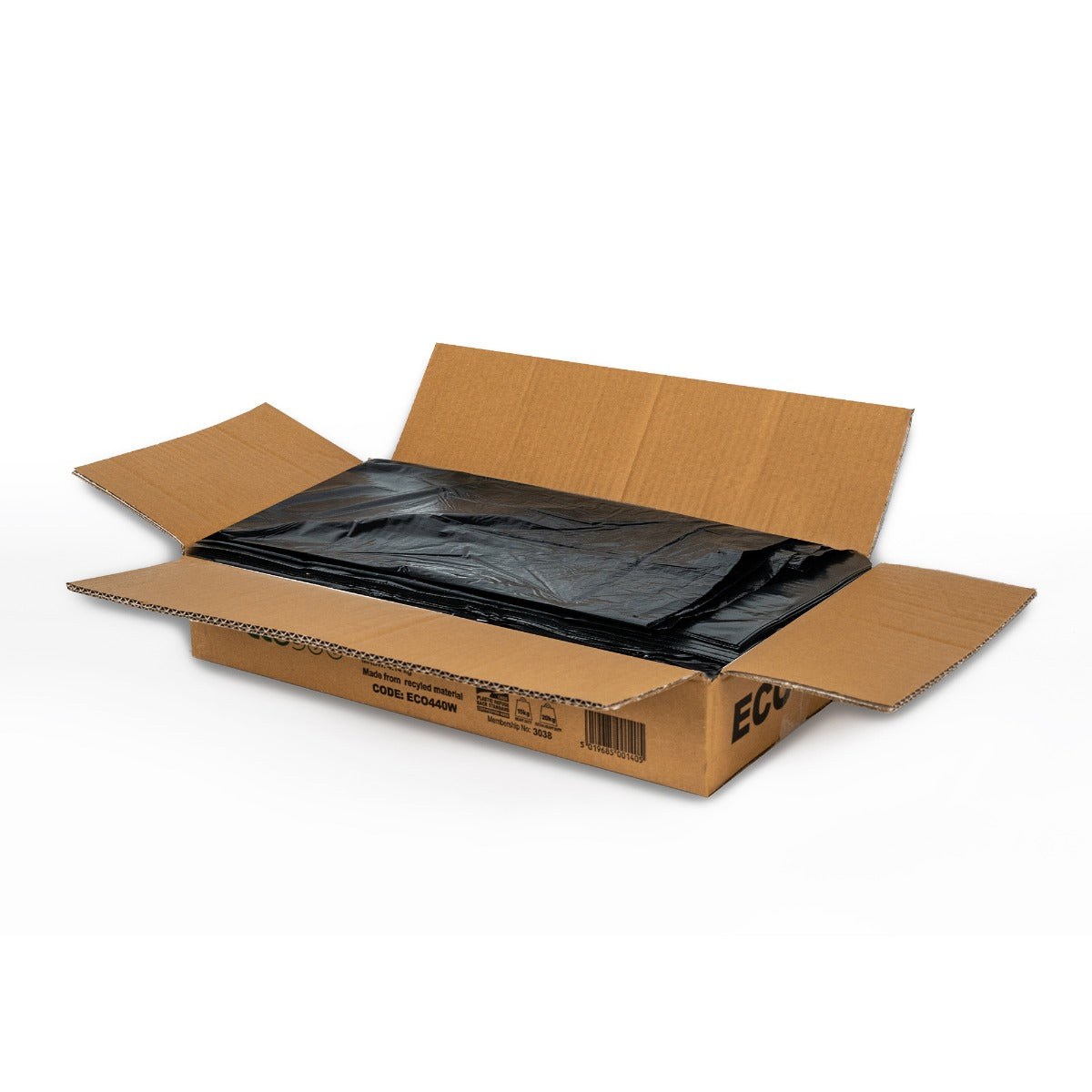 ECO 360 Heavy duty - 18x29x38" Black Bin liner - Box of 200