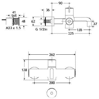 Electronic Thermostatic Mixer Tap with Time Flow Sensor