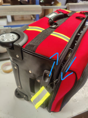 Emerair's Trolley Emergency Respiratory Bag - Red Polyamide