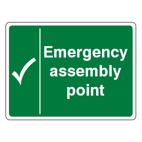 Emergency Assembly Point Sign (Tick)