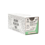 Ethilon Nylon Suture - Black - 45CM 19MM - 4.0USP FS-2 - x12