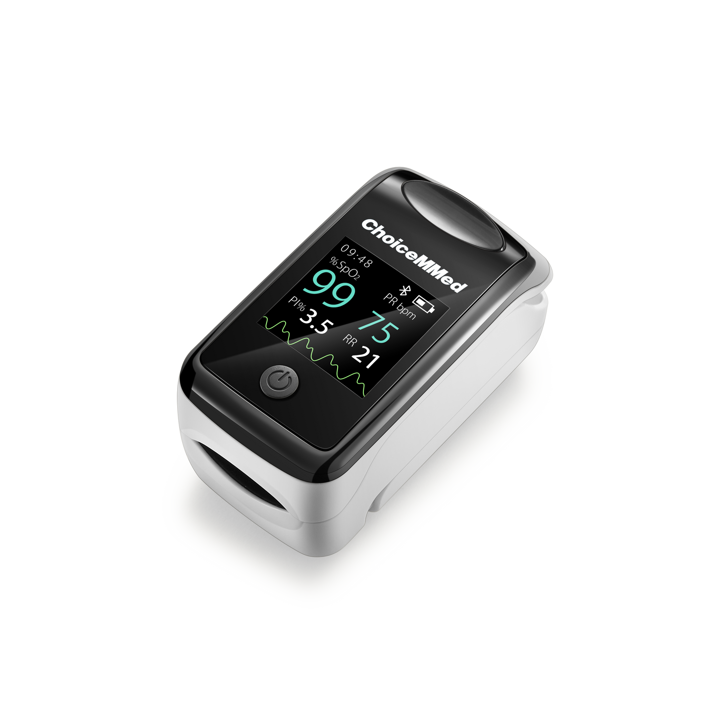 Fingertip Pulse Oximeter with Bluetooth, Perfusion Index and Respiratory Rate Function