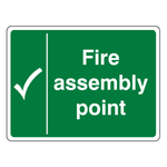 Fire Assembly Point Sign (Tick)