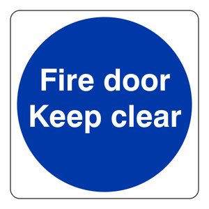 Fire Door Keep Clear Sign