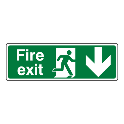 Fire Exit Sign - Arrow Down