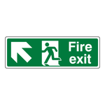 Fire Exit Sign - Arrow Up Left