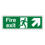 Fire Exit Sign - Arrow Up Right