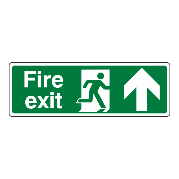 Fire Exit Sign - Arrow Up