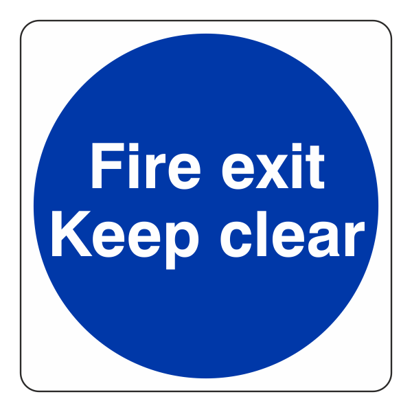 Fire Exit Sign - Keep Clear