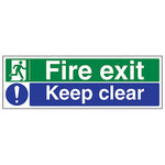 Fire exit - keep clear - Vinyl EOL