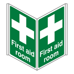 First Aid Room Projecting Sign - 500x300mm - 3mm Correx