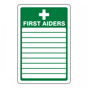 First Aiders Sign