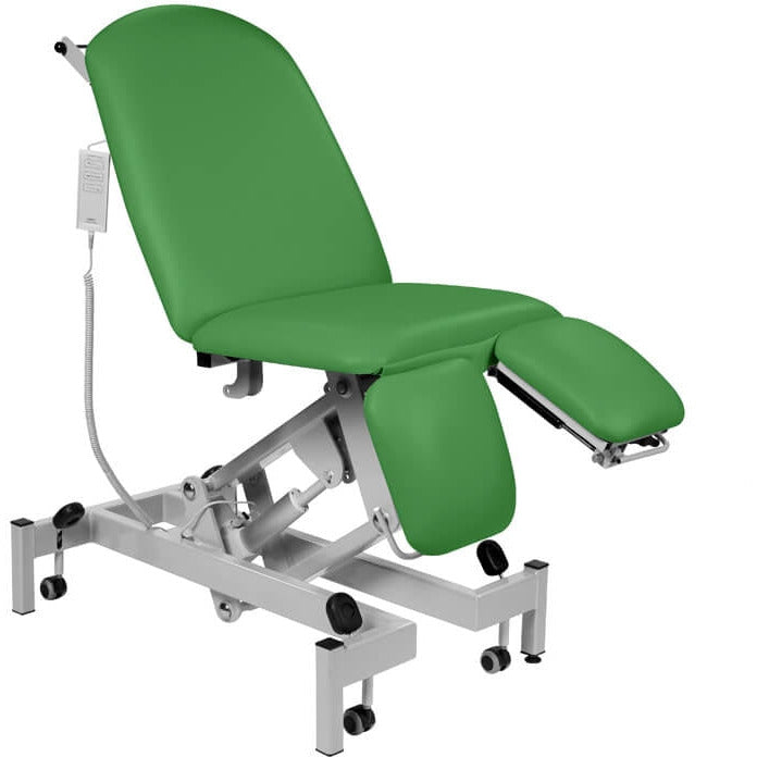 Fusion Electric Height Split Foot Section Treatment Chair - Fixed Seat, Gas Assist Head