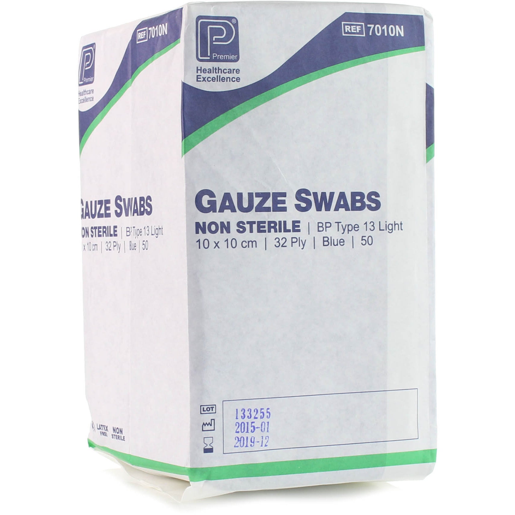 Gauze Swab Blue BP 10 x 10cm 32 Ply - Pack of 50